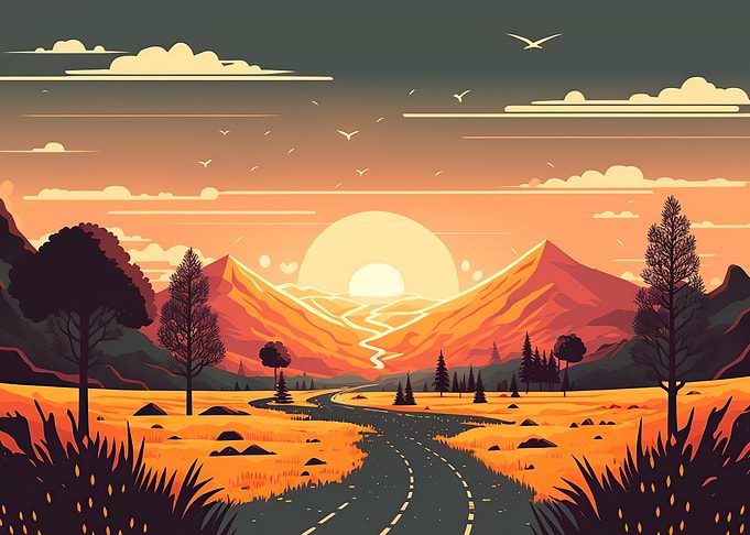 Sunset landscape