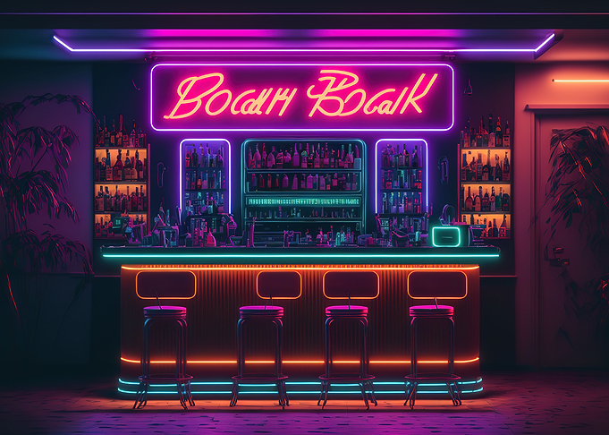 Outdoor Bar Beach Neon