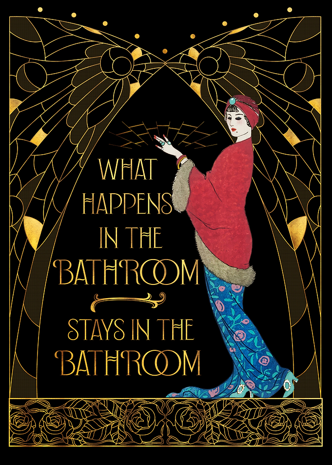 Art Deco Funny Bathroom