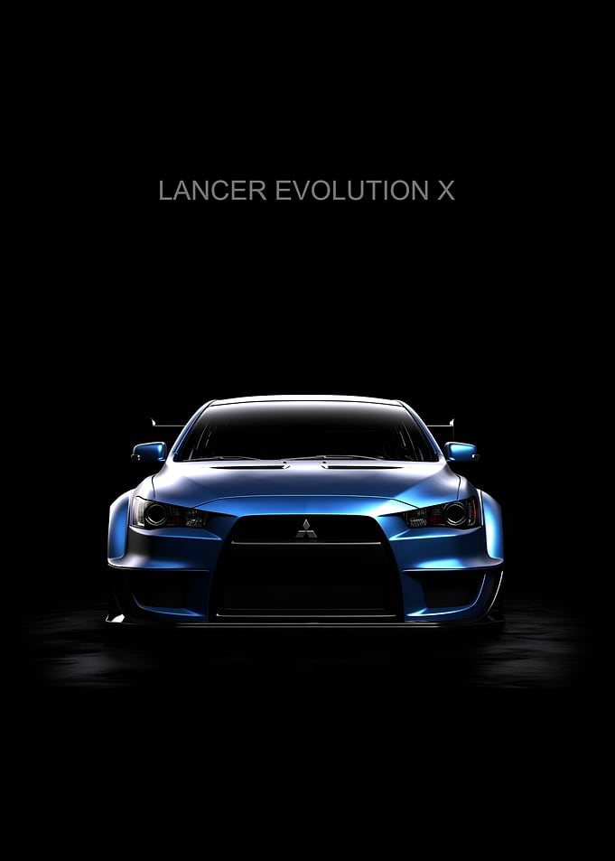 lancer evolution x blue