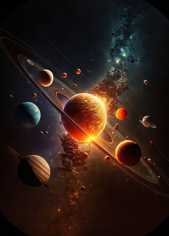 Solar system neon