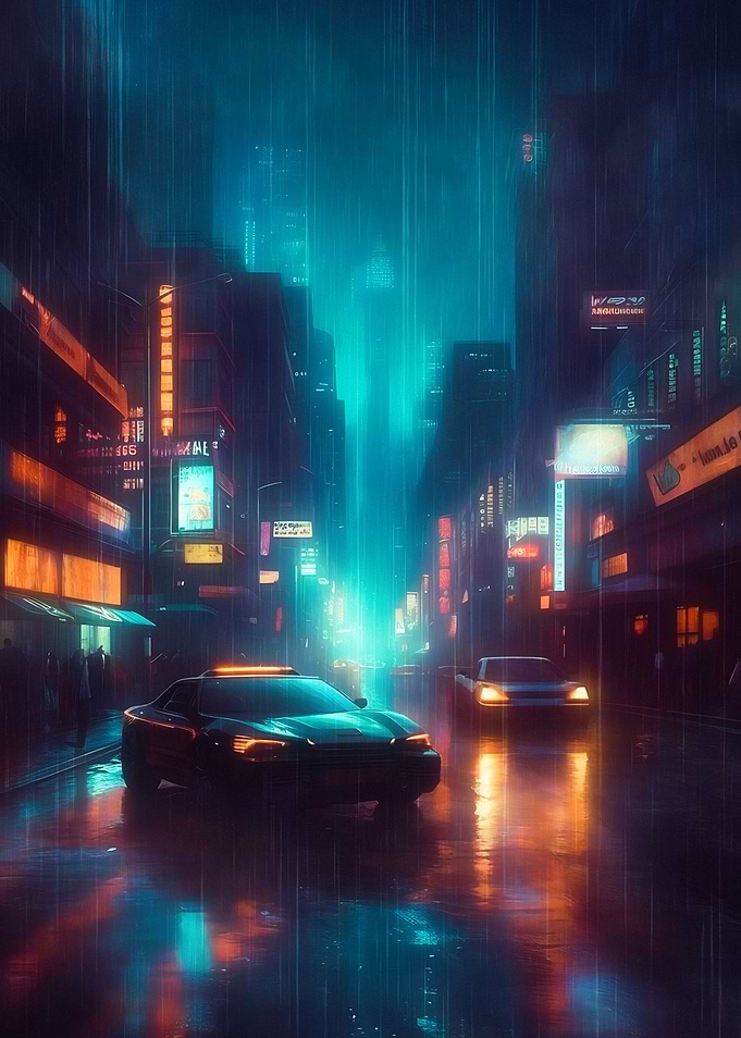 Cars In Scifi Traffic