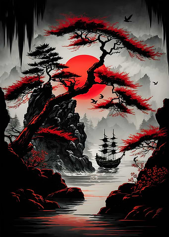Red black Japanese