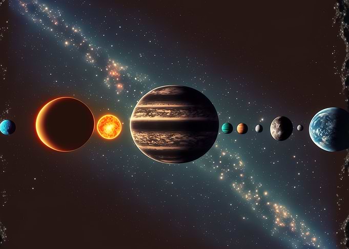 Solar system neon