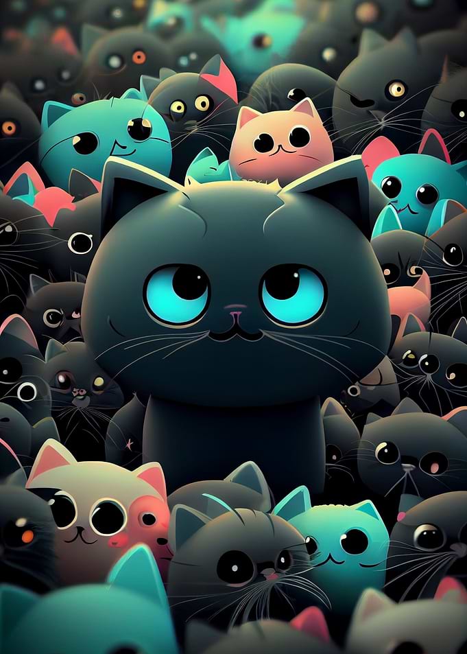 Cute Cat Cartoon Animal