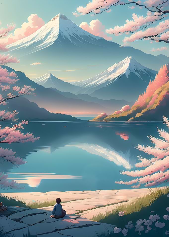 A boy at the lake