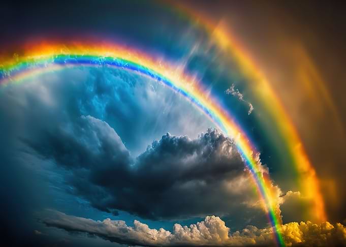Clouds and rainbows