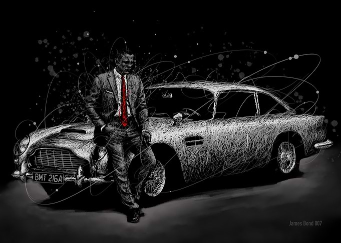the legend with his car