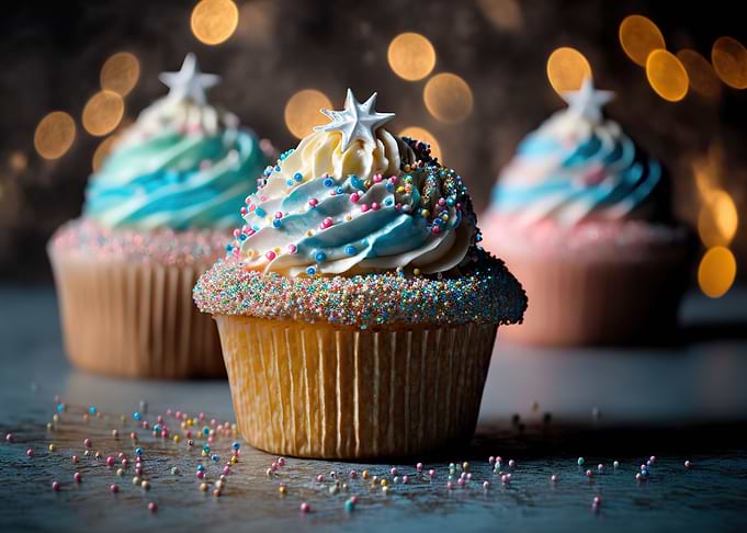 Christmas tree cupcakes