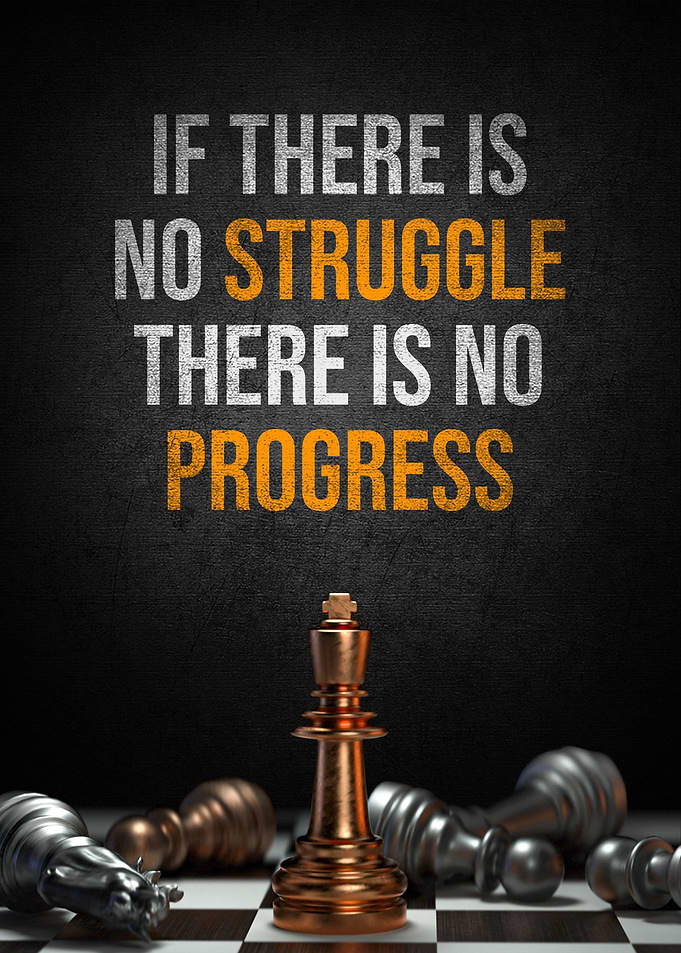 No struggle no progress