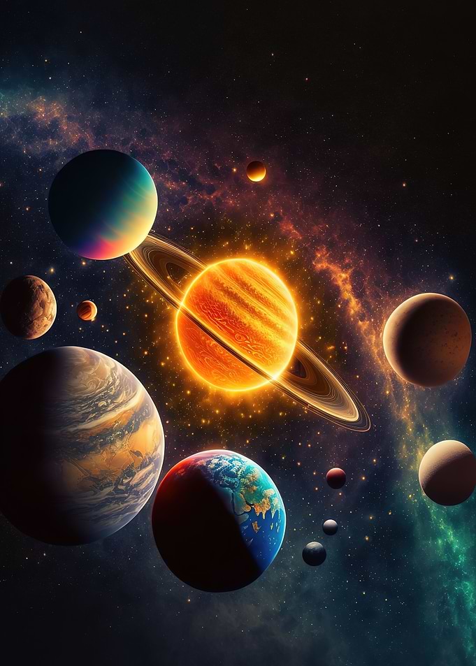 Solar system neon