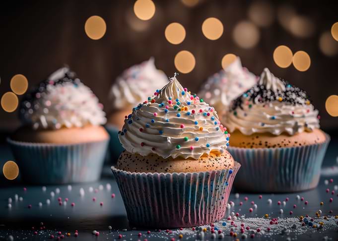 Christmas tree cupcakes