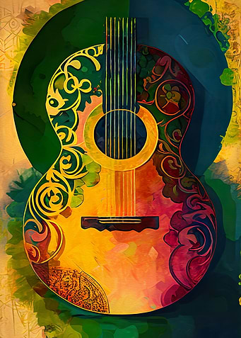 Abstract Acoustic Guitar