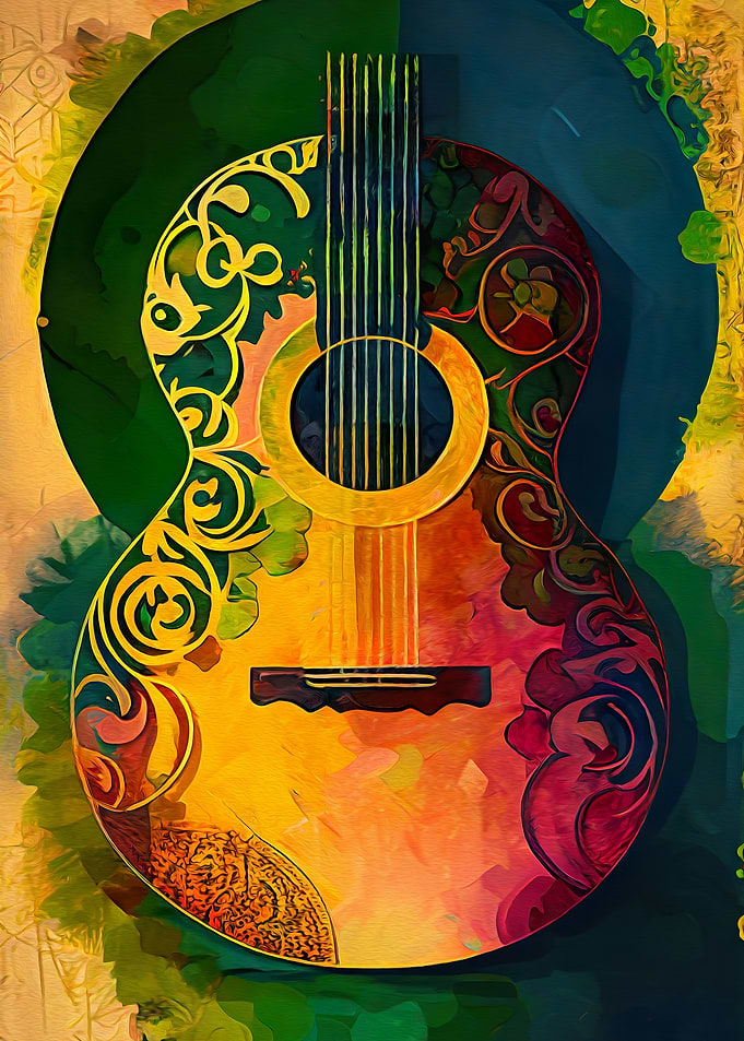 Abstract Acoustic Guitar