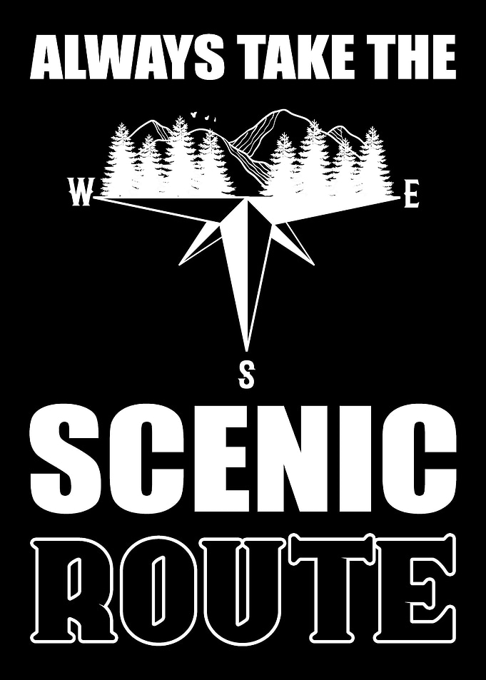 Take Scenic Route Hiker An