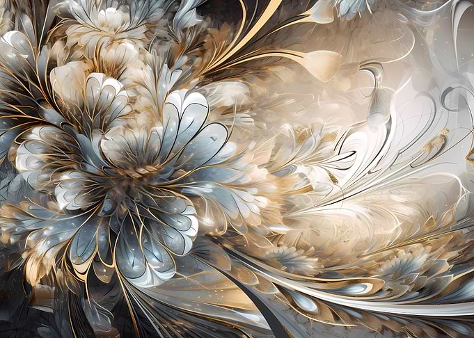 Golden floral background
