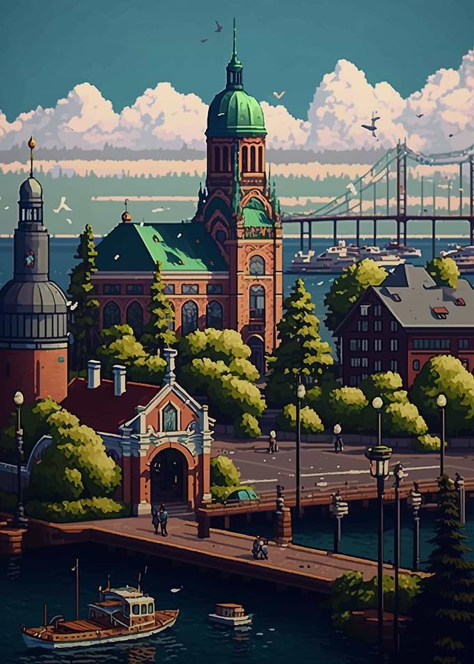 Saariselka 02 Pixel art