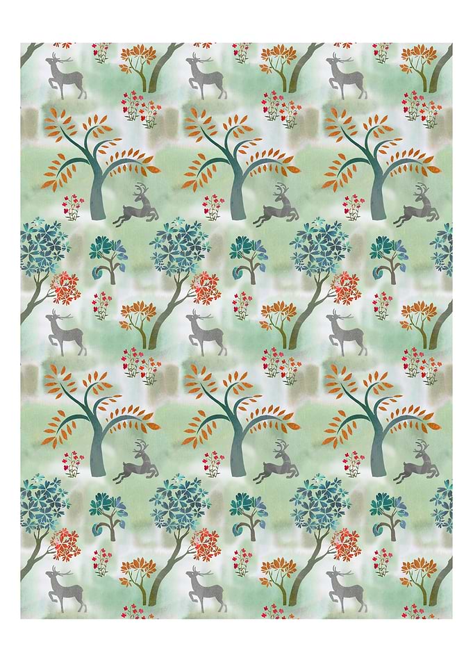 Stag deers landscape
