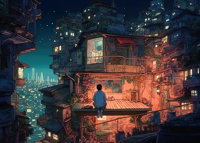 Anime Manga Cityscapes