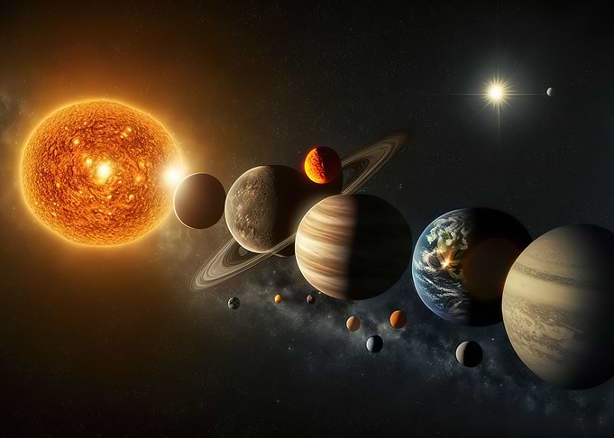 Solar system neon