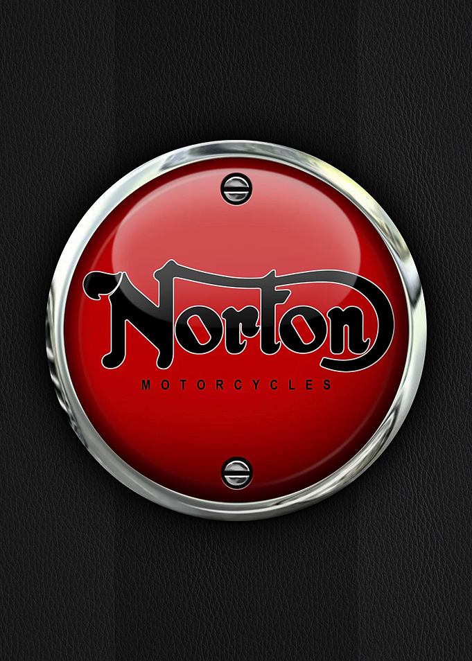 RED SPHERE NORTON ON BLACK