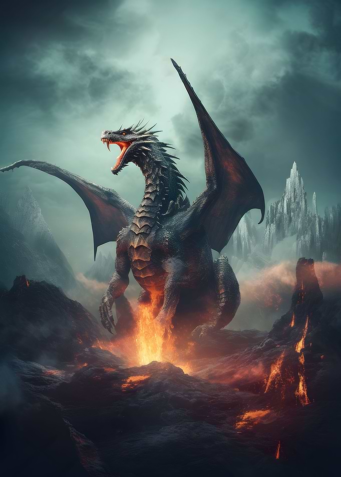 dragon with wings
