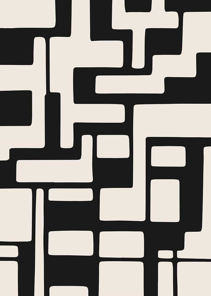 Black and Beige Mazed