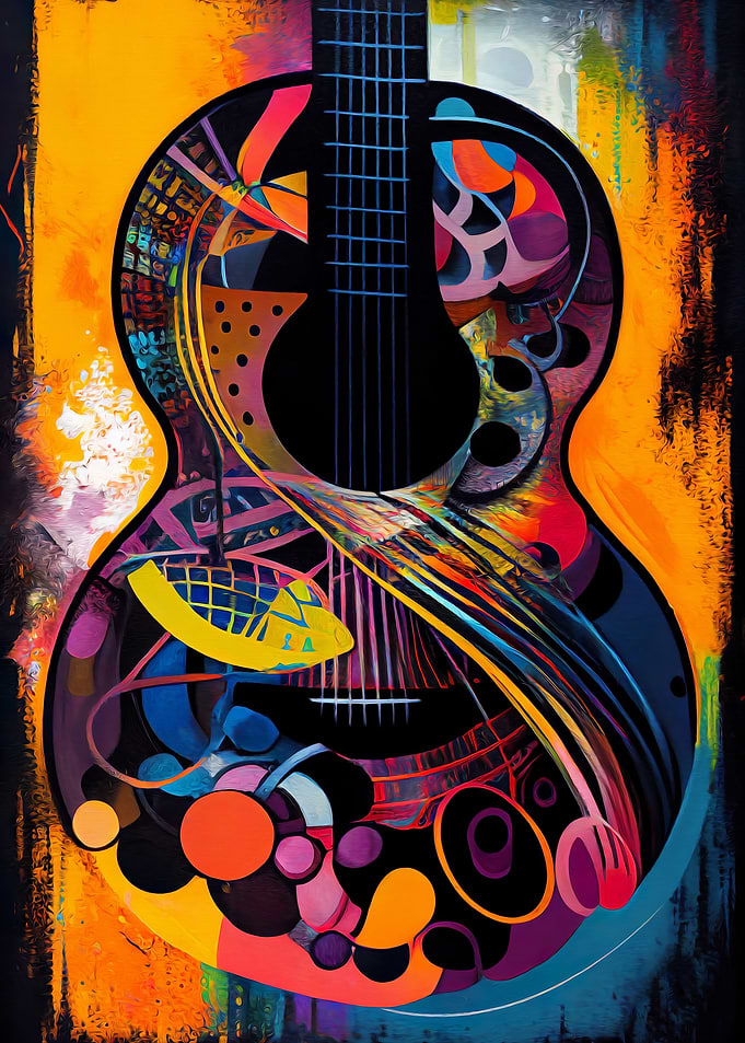Abstract Acoustic Guitar