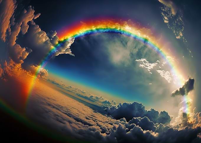 Clouds and rainbows