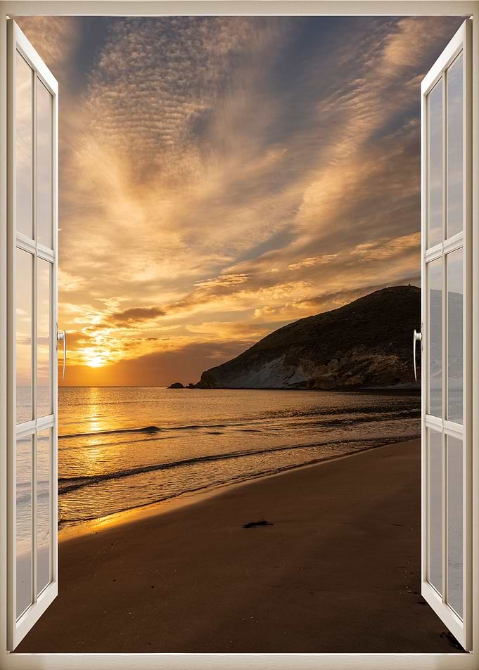 Window view landscape sea