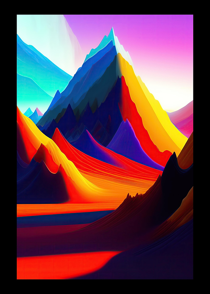 A Colorful Mountain Art