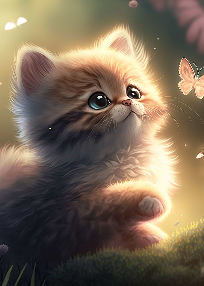 A cute kitten