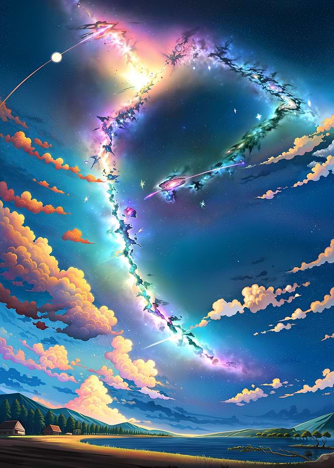 Galaxy Anime Landscape