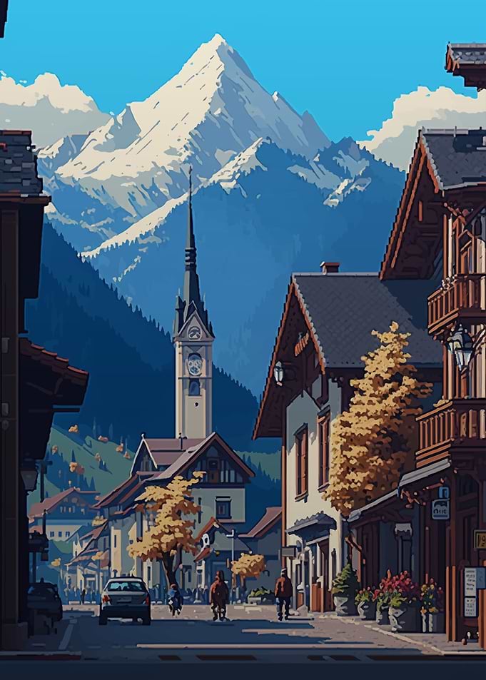 Samoens 02 Pixel art