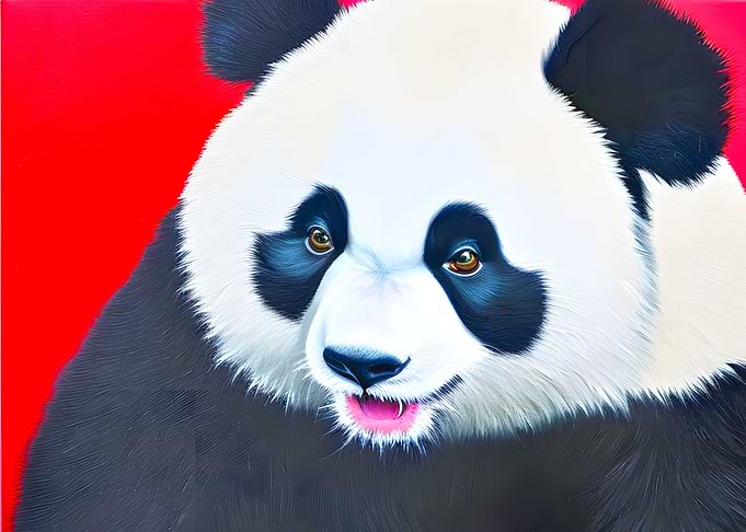 Animal Panda whith red