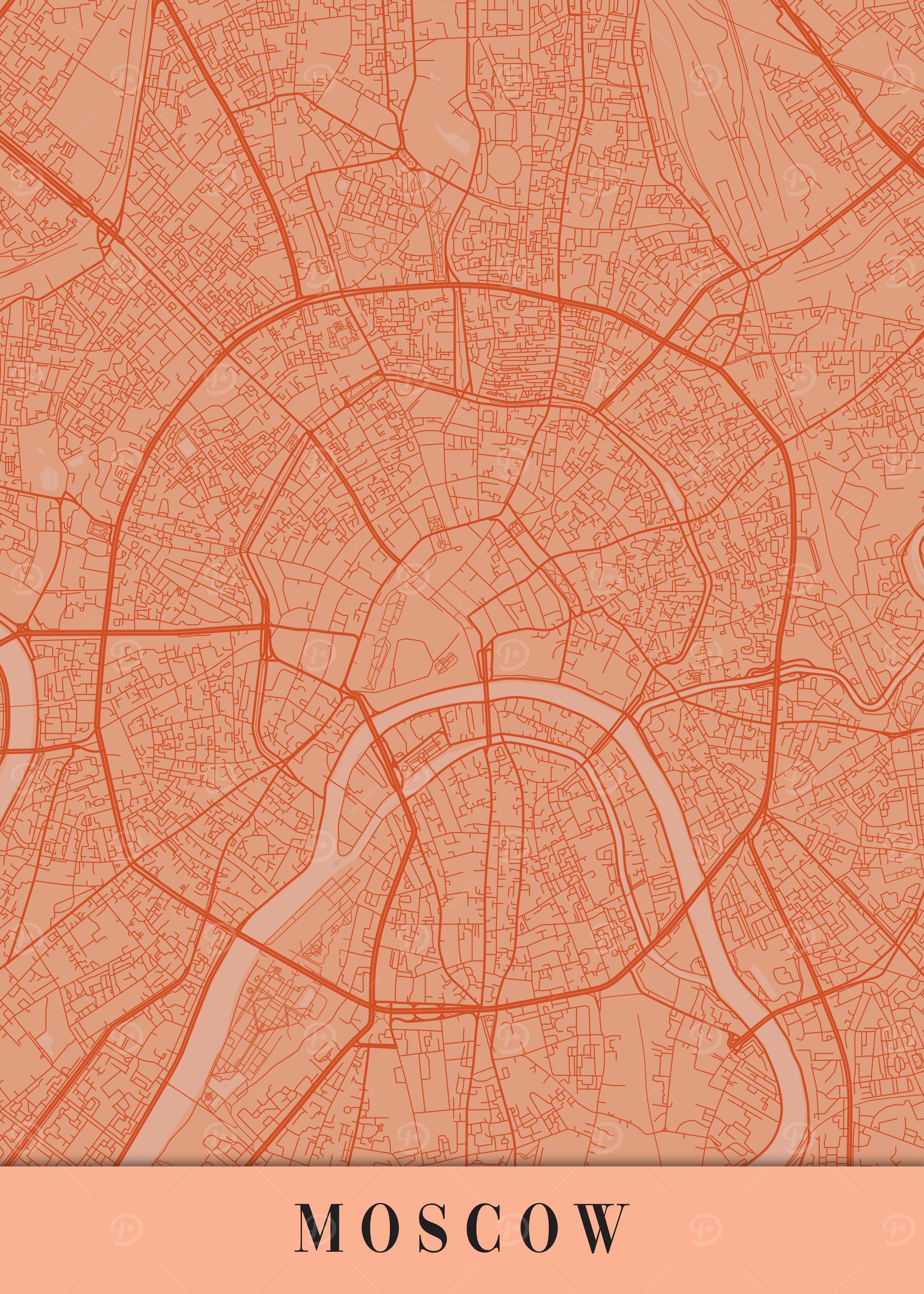 Moscow Orange Map