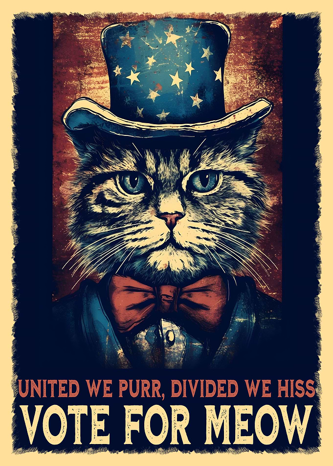 Vintage Cat Satire
