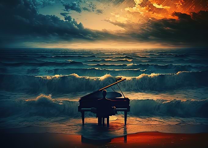piano colorful