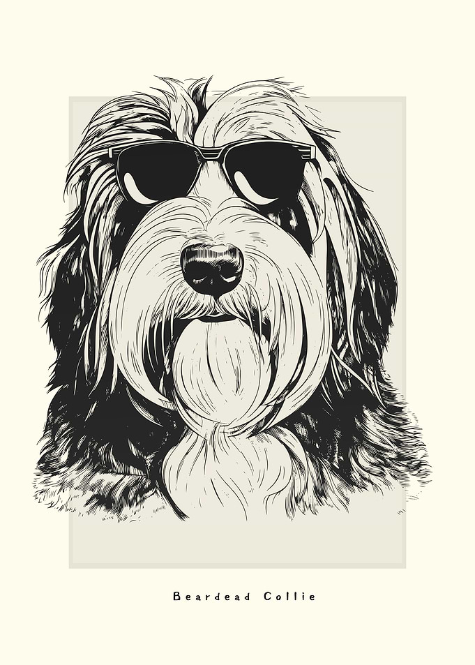 Beardead Collie Sketch