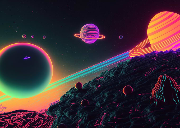 Solar system neon