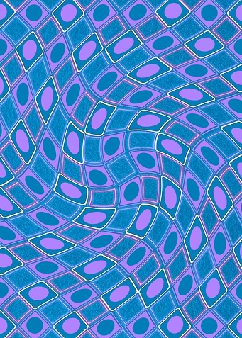 Blue pink Y2K swirl