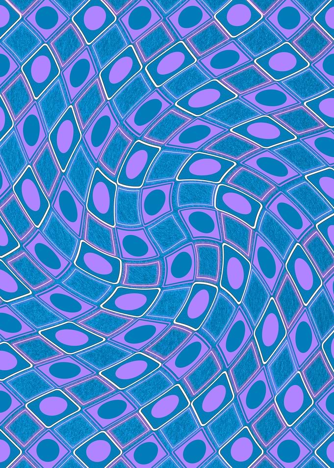 Blue pink Y2K swirl