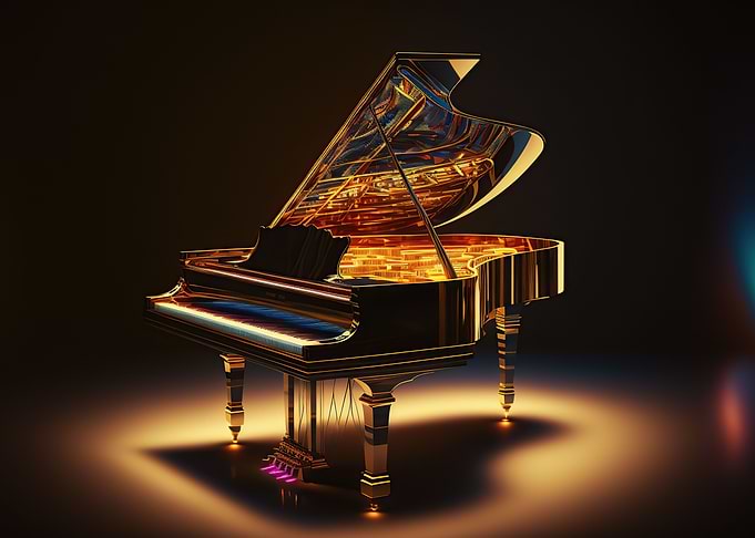 piano colorful