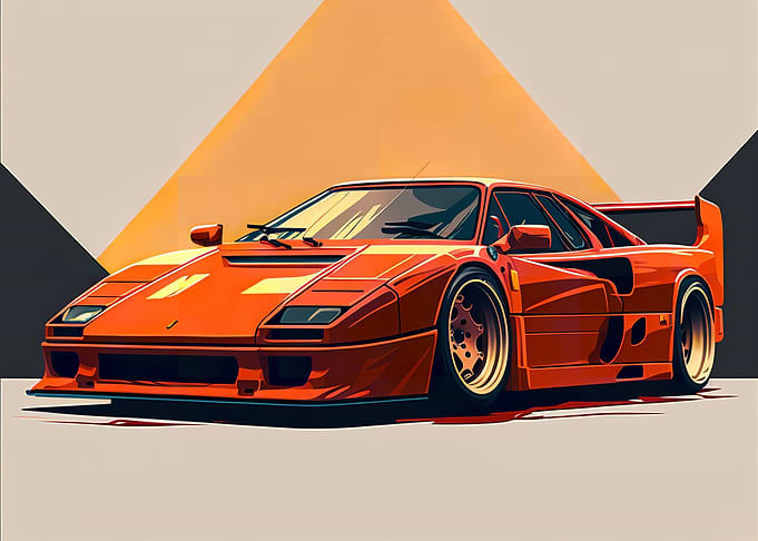 Ferrari F40 Retro Car
