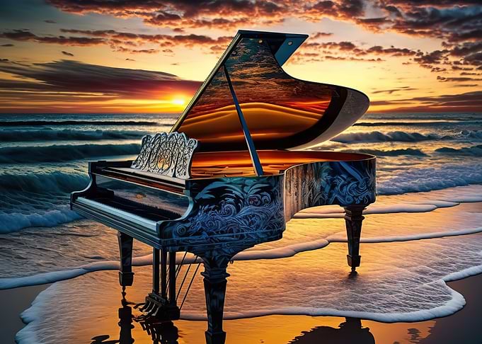 piano colorful