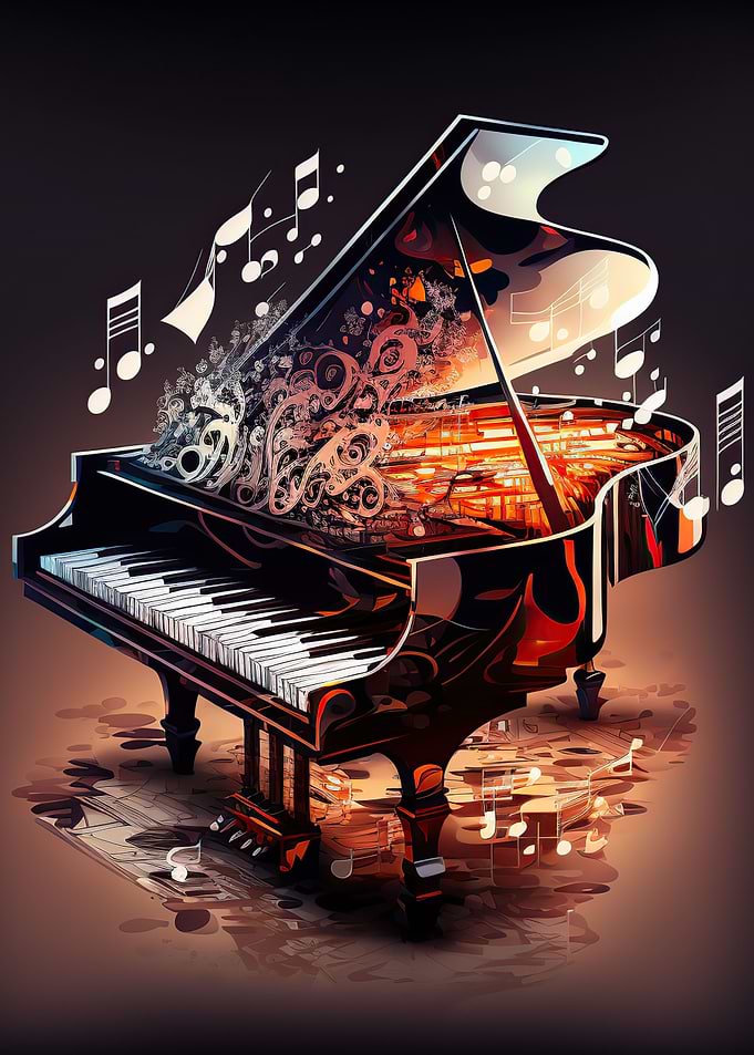 piano colorful