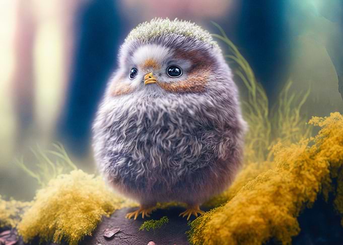 Fluffy chick Amanda