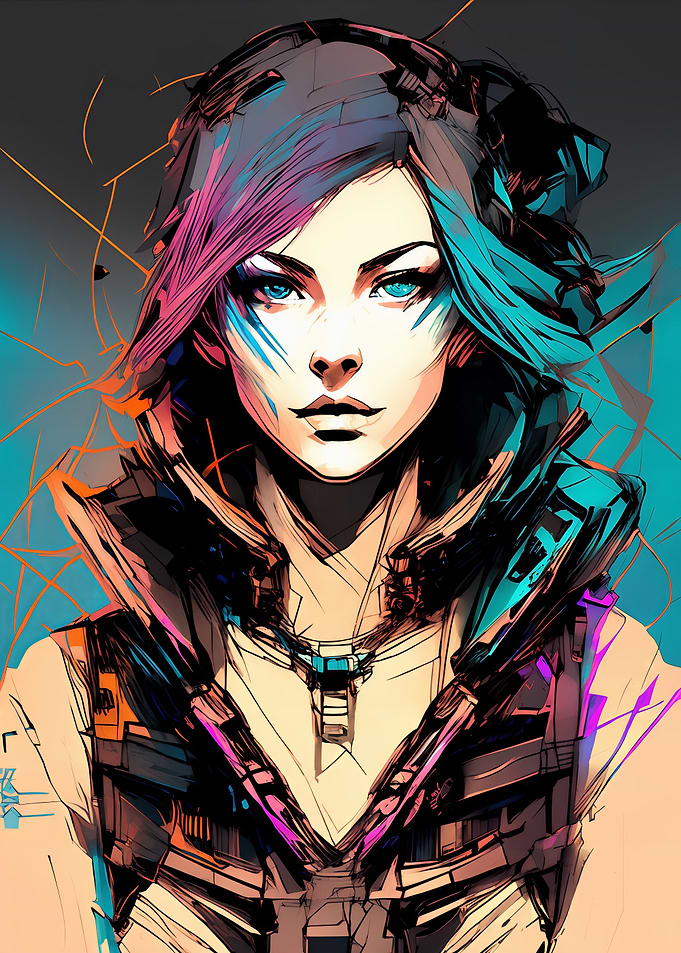 Cyber girl punk