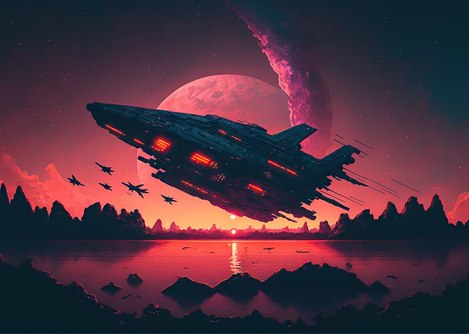 Spaceship Sunset