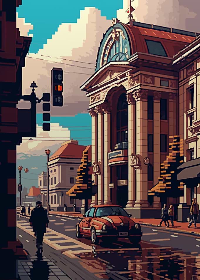 Skopje Pixel art